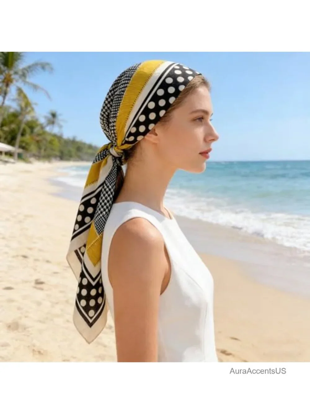 35 Inch Square Fashion Scarf Headscarf Hair Scarf Sleeping Neck Scarf for Women